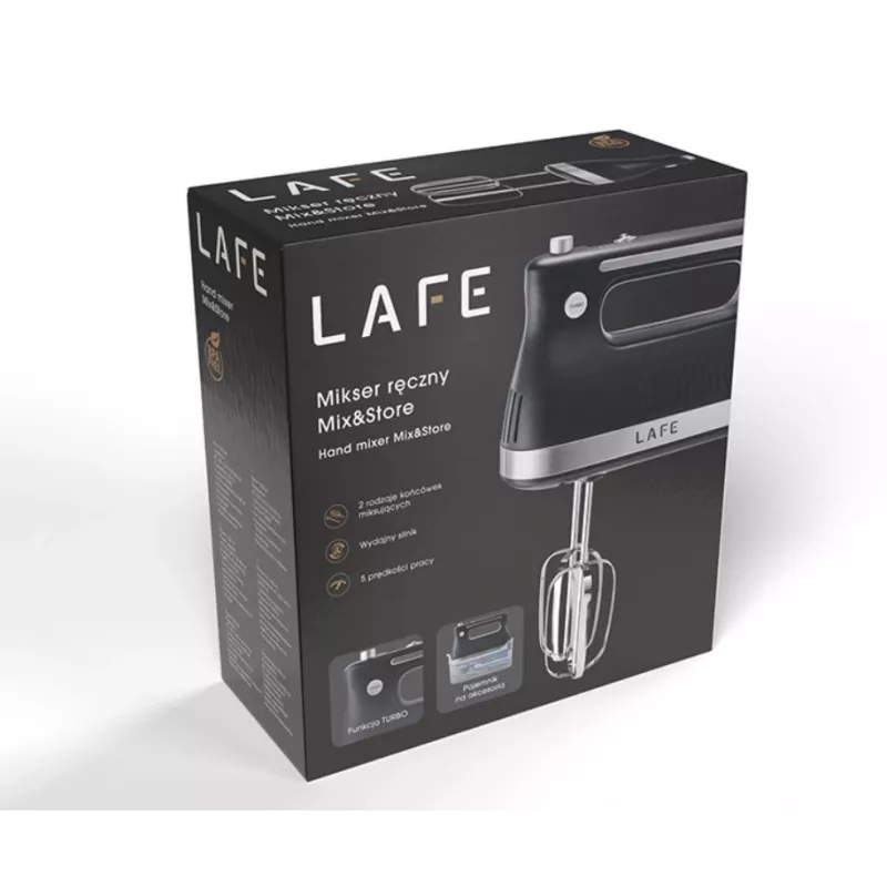 Batedeira manual LAFE MIX & STORE 500 W preto MB_LAFMIX47473