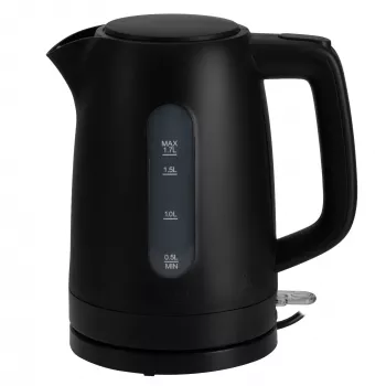 Chaleira elétrica Adler AD 1379B — 1,7 L, 1850–2200 W, tampa articulada, base 360°, preta