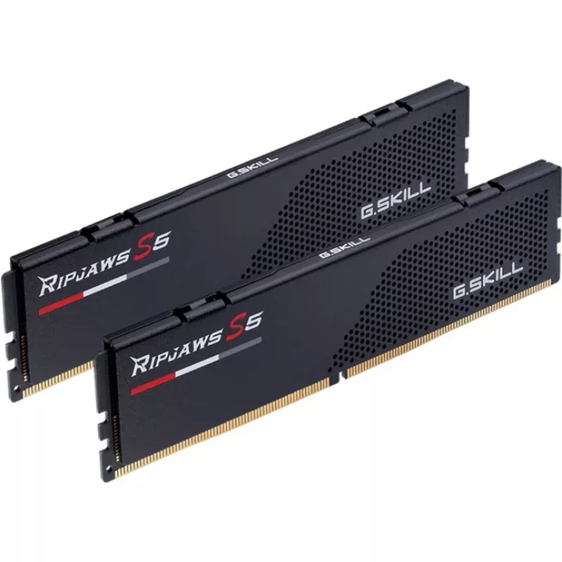 DIMM 64 GB DDR5-6000 (2x 32 GB) Dual-Kit, memória preta, F5-6000J3238G32GX2-RS5K, Ripjaws S5, INTEL XMP