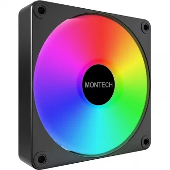Módulo de ventoinhas para caixa de computador Montech GF120R V2 ARGB 12 cm preto 3 unidades