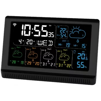 Altifalante inteligente MANTA MTO200B Windy preto — ligação sem fios Bluetooth e Wi‑Fi, suporte para assistentes de voz
