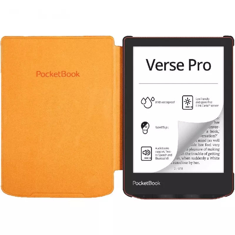 PocketBook H-S-634-O-WW Shell capa para Verse / Verse Pro, 6 polegadas, laranja