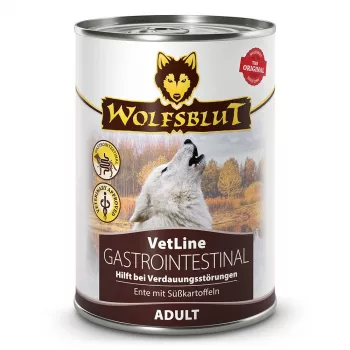 WOLFSBLUT VetLine Gastrointestinal Duck - Alimento húmido para cães - 395g