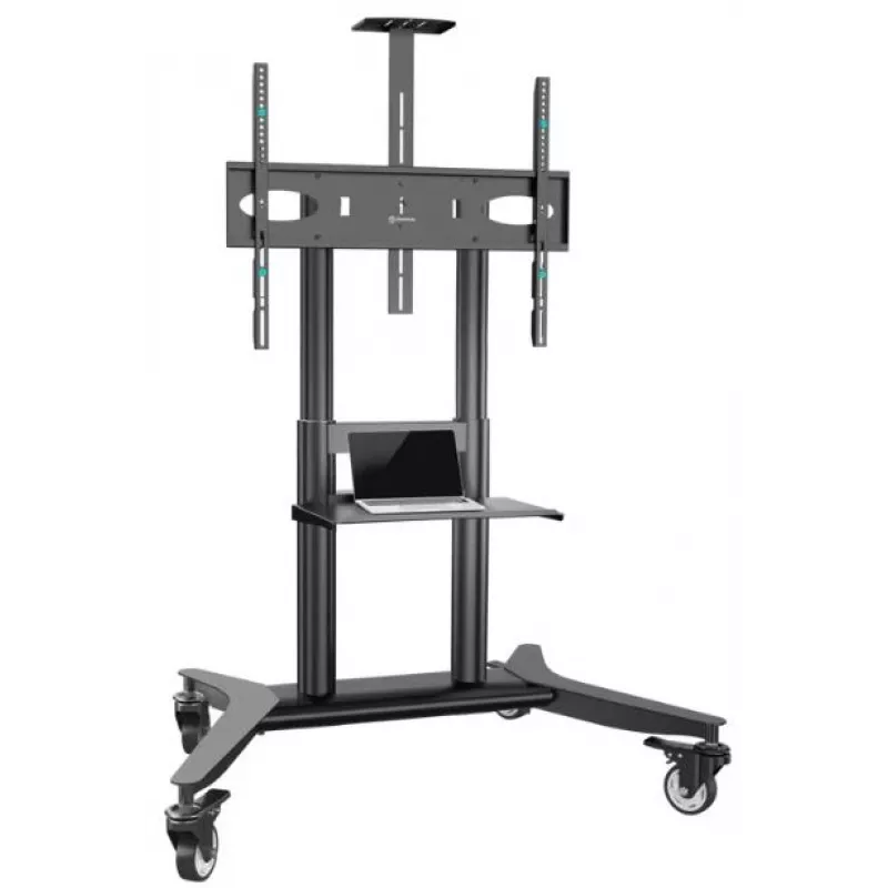 Suporte de TV móvel ONKRON TS1871-B para televisores 55–90 polegadas, preto, altura ajustável, rodas