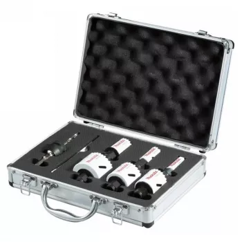 Makita E-12310 EZYCHANGE conjunto de serras de copo BIM para eletricistas, 8 pcs., 16–51 mm