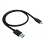 Akyga AK-USB-24 Cabo USB 3.1 Type-A para Type-C, 0,5 m, preto