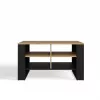 Tampo de mesa de centro e shop STOLIK KAWOWY ŁAWA MODERN 4P fino carvalho Artisan / ripas pretas