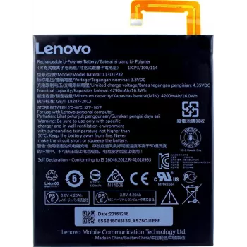 Bateria recarregável para portátil Lenovo L13D1P32 4200mAh