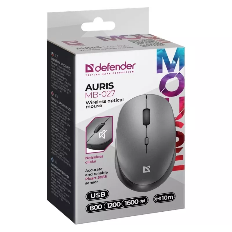 Rato sem fios DEFENDER AURIS MB-027 Interface