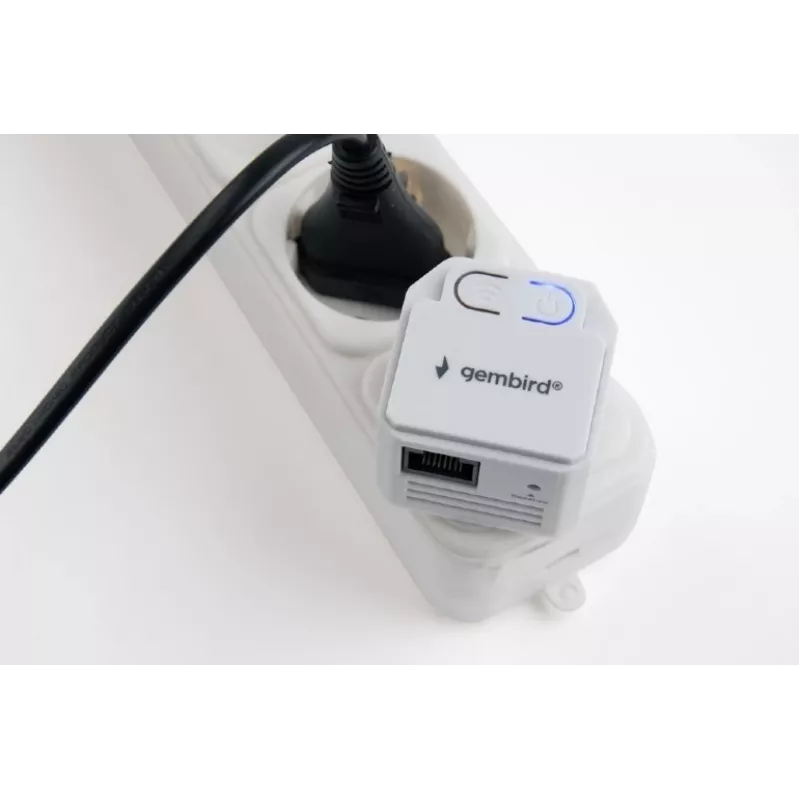 Repetidor de rede Gembird WNP-RP300-03, 300 Mbit/s, 2,4 GHz, antena interna 3 dBi, 1x RJ-45