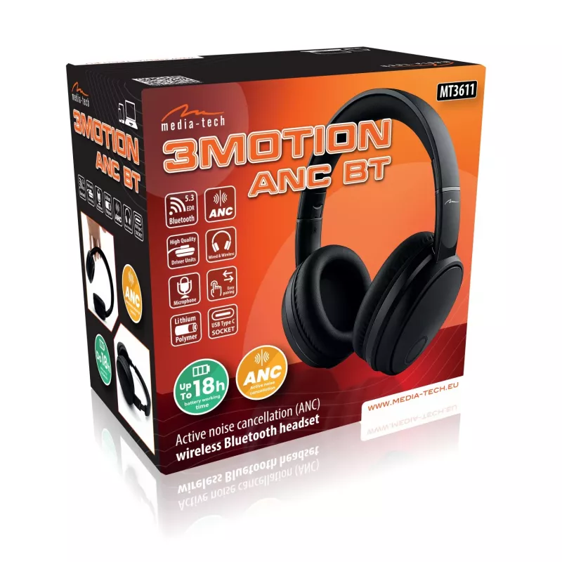 Auscultadores BT/ANC 3MOTION Anc BT MT3611