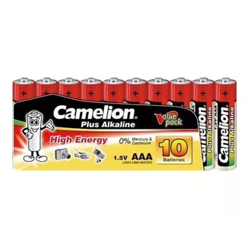 Pilhas alcalinas AAA CAMELION LR03 1170 mAh — pack de 200