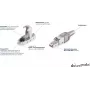 Conector de cabos ShiverPeaks Cat.6A tomada dupla RJ45 BS08-01041