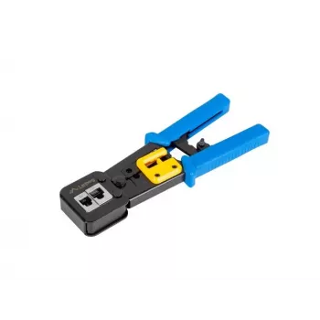 Alicate de cravar LANBERG NT-0204 para fichas RJ-45, preto/azul, 272×110,5×30 mm, 140 g