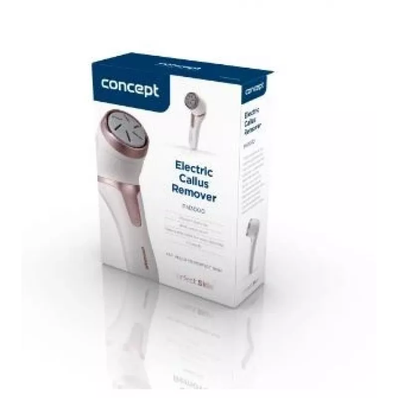 Concept PN3000 lima elétrica para pés com sistema de aspiração de calos, branca
