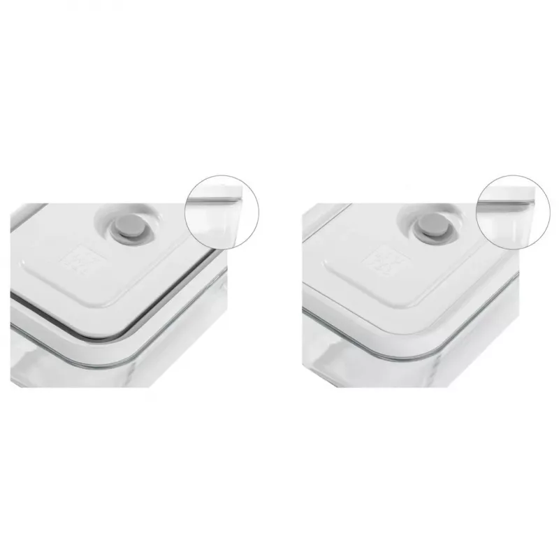 Recipiente de armazenamento ZWILLING 36803-100-0 retangular vidro 0,35 l, cinzento, hermético, empilhável