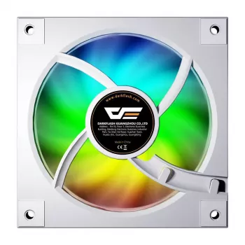 Ventoinha de refrigeração Darkflash DM20 branca 120mm 3 pinos para caixa de PC e refrigeração de CPU