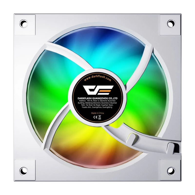 Ventoinha de refrigeração Darkflash DM20 branca 120mm 3 pinos para caixa de PC e refrigeração de CPU