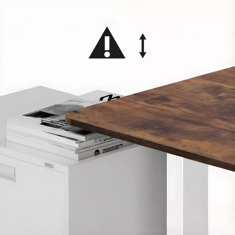 Secretária com ajuste elétrico de altura ergo office ER-400 W — altura máx. 1160 mm, carga máx. 80 kg