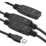 Cabo adaptador USB 3.0 AF – AM, 20 m