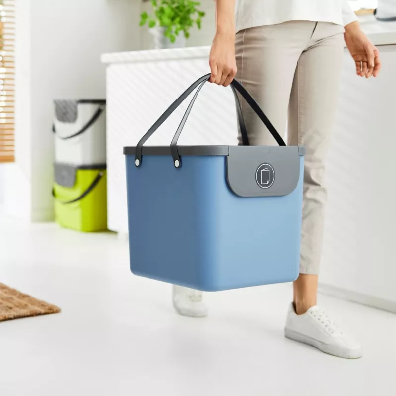 Rotho Albula contentor de separação de resíduos, 40 l, Horizon Blue