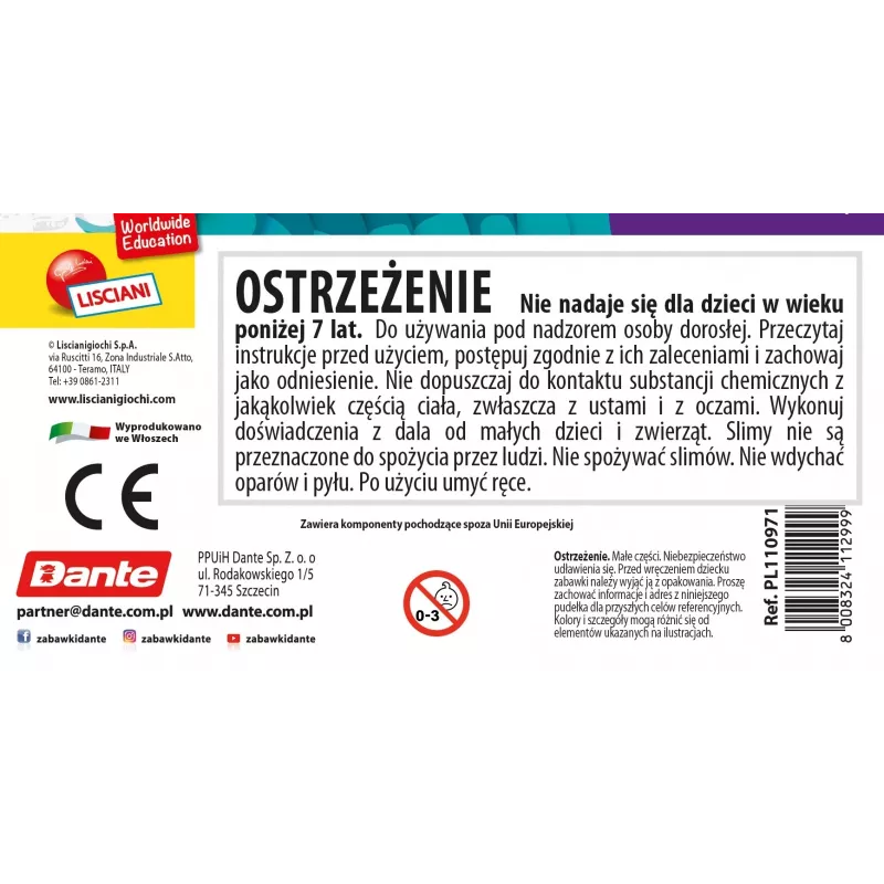 Squeezer educativo Liscianigiochi Slumi Science Camaleão 304-PL110971 – brinquedo científico prático