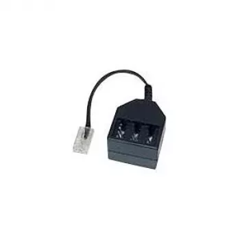 Helos - adaptador telefónico - RJ-11 (M) para TAE-NFN (F) - 10 cm - preto