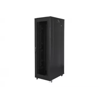 Armário de pé LANBERG FF01-8042-23B 42U 19 polegadas 800×1000 mm preto, capacidade 121 kg