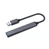 Savio AK-70 hub USB-A, 4 em 1: 3 x USB-A 2.0 + 1 x USB-A 3.1 Gen 1, 5 Gbps