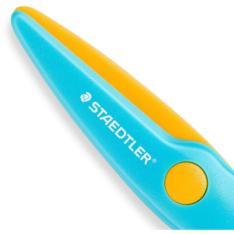 Tesouras Staedtler Noris Junior corte reto azul amarelo 100 mm