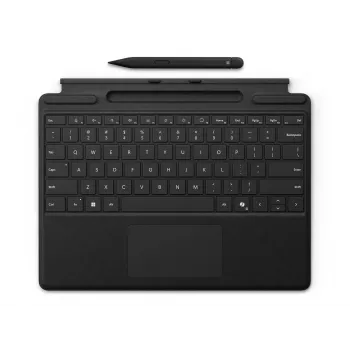 Conjunto de teclado e caneta fina Microsoft Surface Pro — Layout QWERTZ, Microsoft Cover Port, preto, compatível com Surface Pro 11/10/9/8