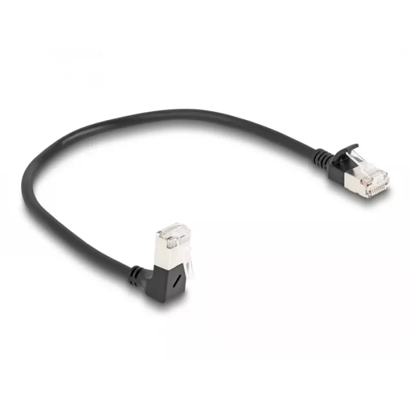 Cabo de rede DeLOCK RJ45 Cat.6A 0,25 m preto