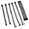 Conjunto de extensão de cabos trançados Kolink Core Adept – extensões de fonte de alimentação e placa-mãe em 6 peças, revestimento PET, condutores de cobre, comprimentos 300–350 mm