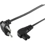 Cabo de alimentação ShiverPeaks 09-06001 — ficha euro angulada para IEC 60320 C7, 1,5 m