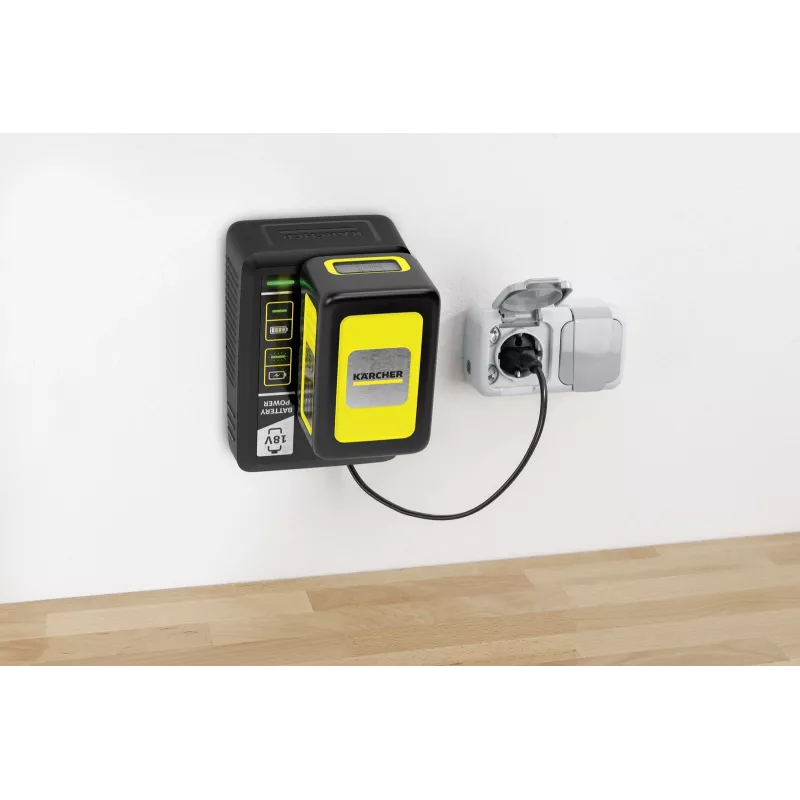 Conjunto de bateria e carregador Kärcher 2.445-063.0, Universal 18V 5000mAh, amarelo/preto