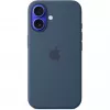 Apple MYY23ZM/A capa de silicone com MagSafe para iPhone 16, azul denim
