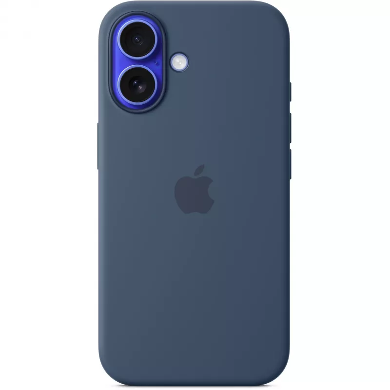 Apple MYY23ZM/A capa de silicone com MagSafe para iPhone 16, azul denim