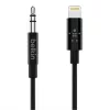 Cabo Belkin Lightning para jack de auscultadores - Lightning macho para ficha mini jack estéreo macho - 91,4 cm - Preto - para Apple iPhone (Lig
