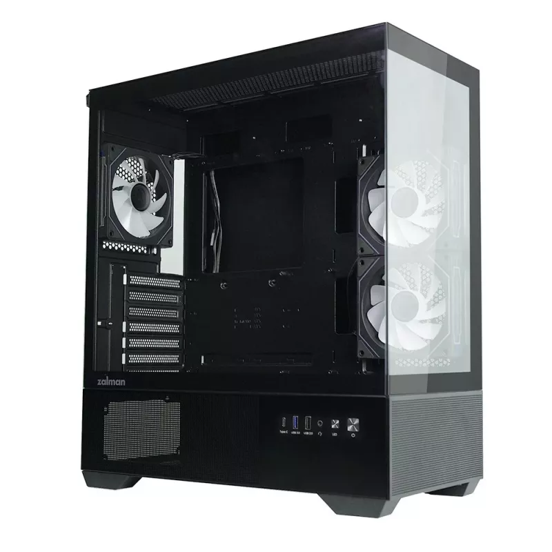 Caixa de PC CHRONIX V2 Mid Tower ventoinhas ARGB x3 preta