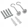 Maclean MC-923 Conjunto de 2 suportes para telas de projeção, carga máxima 25 kg (para o conjunto), aço