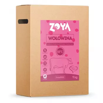 Comida seca para cães ZOYA ColdPRO Beef 9 kg — alimento completo para cães adultos, 27% de proteína, 9,5% de gordura, sem glúten, sem açúcar