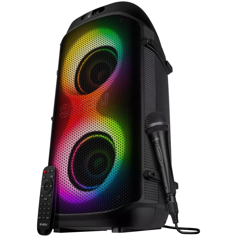 SVEN PS-850, (100W, TWS, Bluetooth, FM, USB, microSD, ecrã LED, 8000mAh)