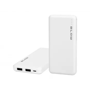 Carregador portátil Powerbank BLOW PB10A 10000mAh (37Wh), 2 saídas USB-A, 22,5W total, entrada Micro-USB, bateria de polímero