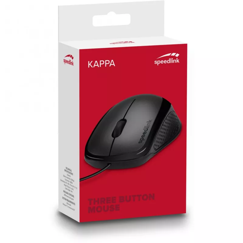 Rato SPEEDLINK SL-610011-BK USB Type-A ótico
