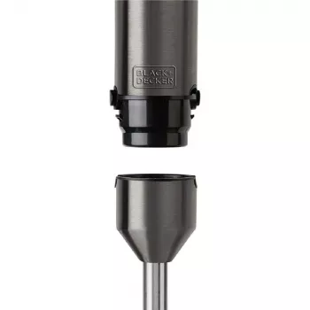 Batedeira de mão Black & Decker BXHBA1200E — Batedeira de mão 1200 W, 4 lâminas de aço inoxidável, turbo, peças removíveis, preta