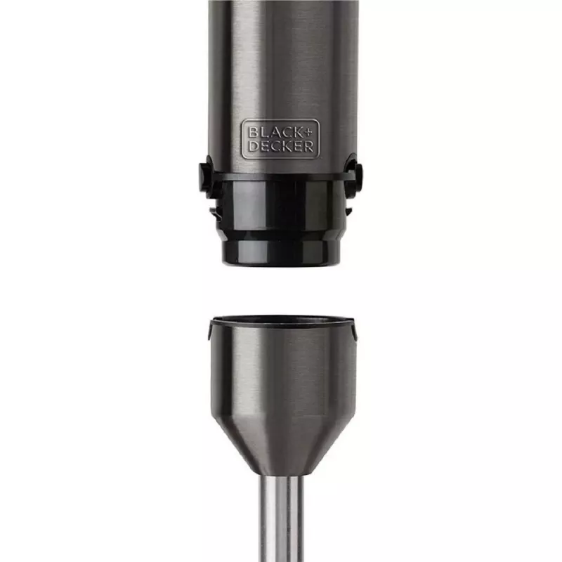 Batedeira de mão Black & Decker BXHBA1200E — Batedeira de mão 1200 W, 4 lâminas de aço inoxidável, turbo, peças removíveis, preta