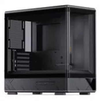 Caixa de computador Jonsbo D200 midi-tower mATX vidro temperado mini ecrã de temperatura preto