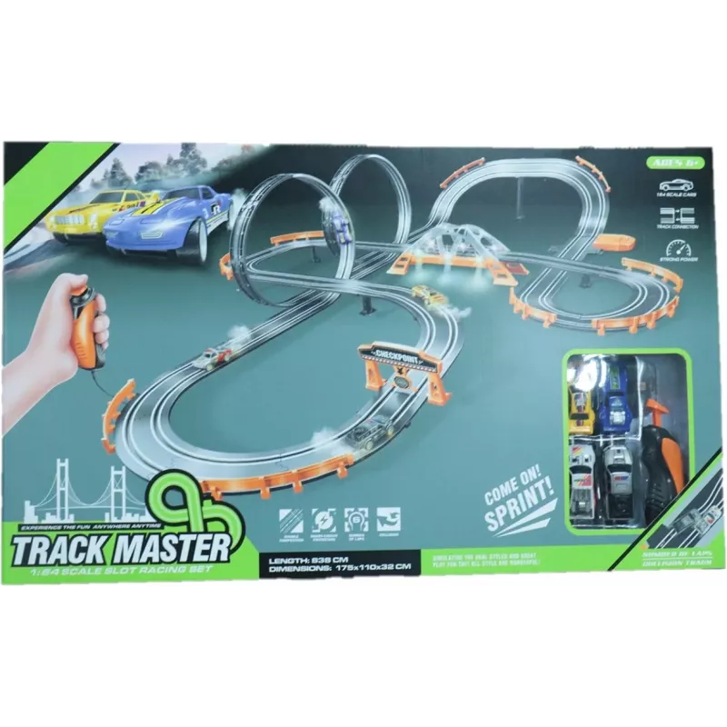 Pista de corrida com 2 loops, comprimento 838 cm