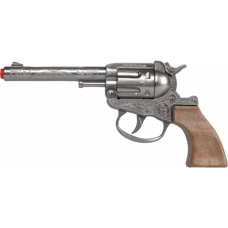 Revólver cowboy de brinquedo em metal Gonher 8 tiros modelo 239842