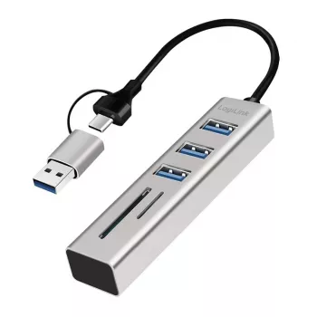 Hub USB 3.0 USB-A, slot SD/microSD, 2 em 1